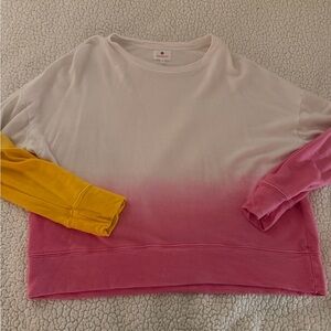 Sundry Pink and Yellow Ombre Sweater